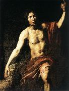 VALENTIN DE BOULOGNE St John the Baptist wet oil on canvas